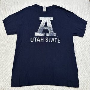 Utah State Aggies Blue T-Shirt Size L